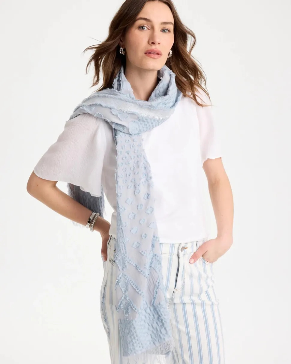 Jacquard Burnout Oblong Scarf