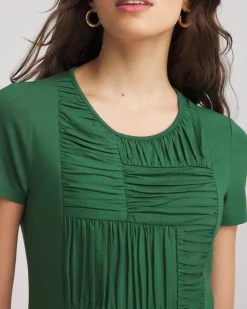 Jersey Knit Ruched Front Tee