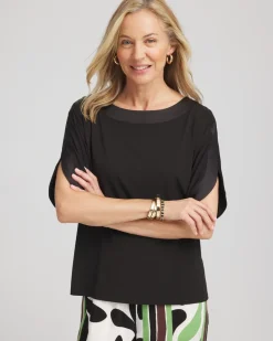 Jersey & Satin Dolman Tee