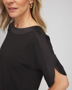Jersey & Satin Dolman Tee