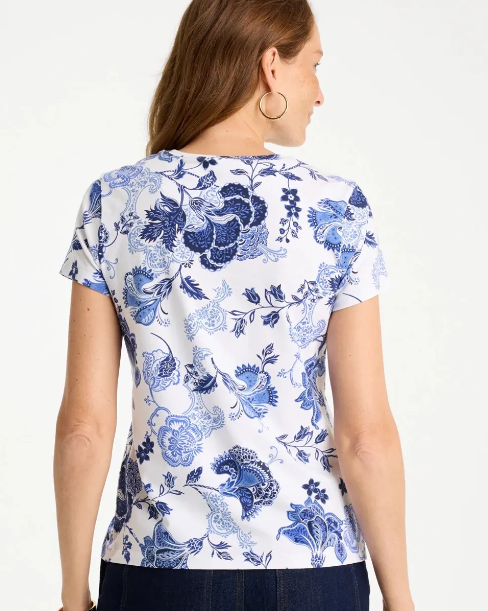 Jolene Cotton Stretch Cap Sleeve Tee