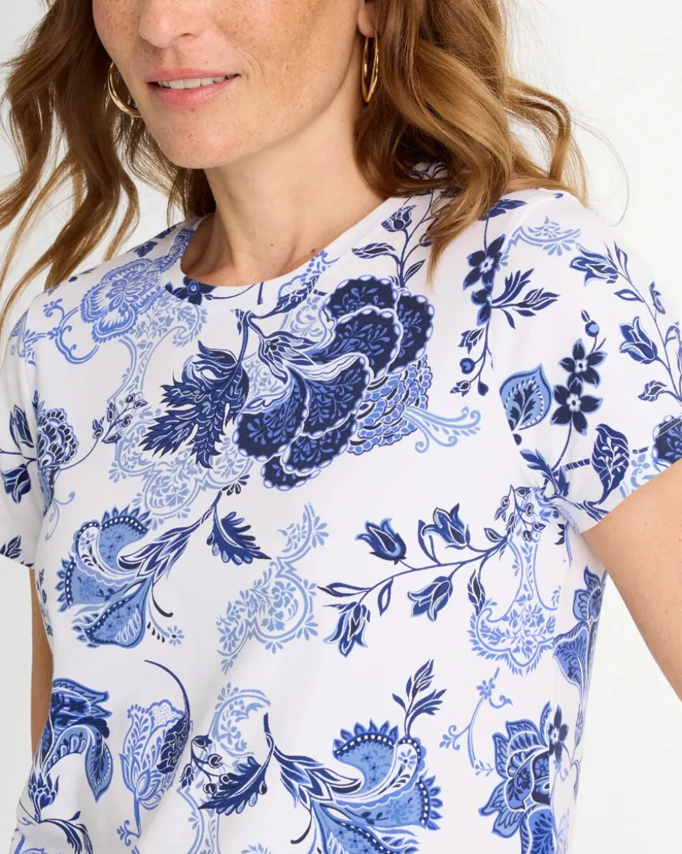 Jolene Cotton Stretch Cap Sleeve Tee