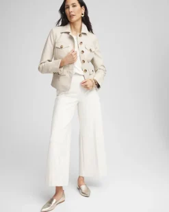 Juliet 360 Pinstripe Wide-Leg Pants