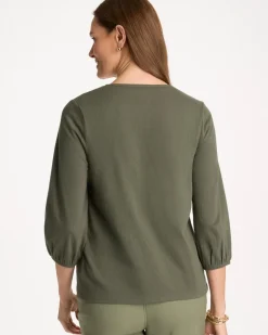 Knit Gauze Tie-Front Cardigan