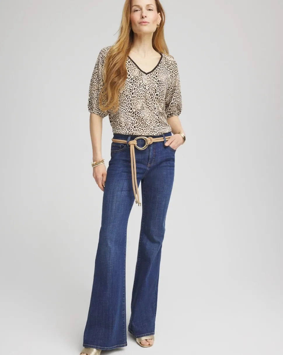 Leopard Braided Linen Top