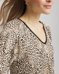 Leopard Braided Linen Top