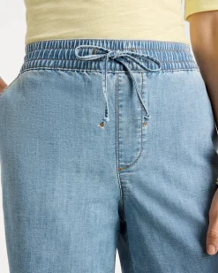 Lightweight Wide-Leg Crop Jeans
