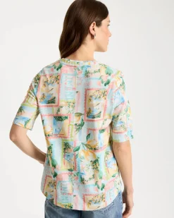 Limoni Dolci Cotton Slub V-Neck Tee
