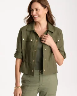 Linen Cargo Jacket