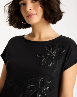 Linen Embellished Sequin Tunic
