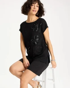 Linen Embellished Sequin Tunic