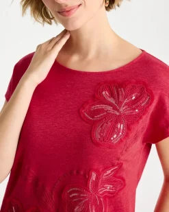 Linen Embellished Sequin Tunic