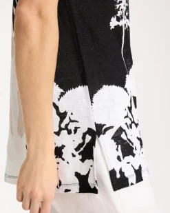 Linen Floral Seamed Tunic