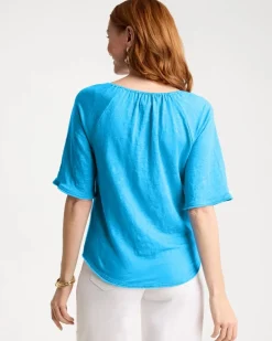 Linen Fringed Tee