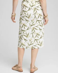 Linen Midi Wrap Skirt