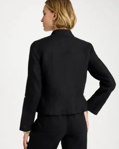 Linen Moto Jacket