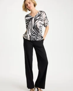 Linen Ruched Palm Tee