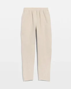 Linen Straight Tapered Ankle Pants