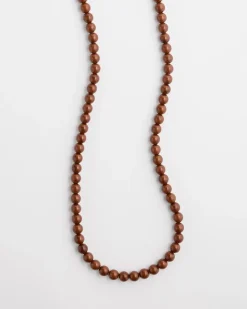 Long Beaded Single-Strand Necklace