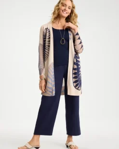 Long Leaf Print Summer Romance Cardigan