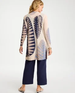 Long Leaf Print Summer Romance Cardigan