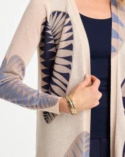 Long Leaf Print Summer Romance Cardigan