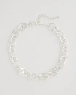 Mariner Silvertone Link Necklace