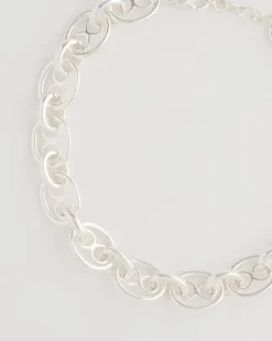 Mariner Silvertone Link Necklace