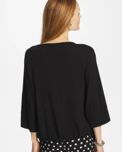 Matte Jersey Bubble Hem Top