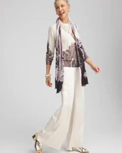 Metallic Paisley Pullover Sweater