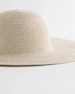 Metallic Straw Sun Hat