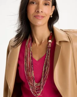 Mixed-Media Seed Bead Twisted Necklace