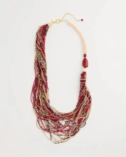 Mixed-Media Seed Bead Twisted Necklace
