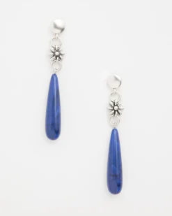 Mixed Metal Linear Drop Earrings