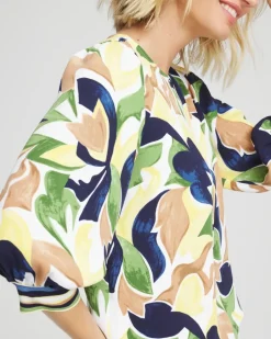Mod Blooms Matte Satin Pullover