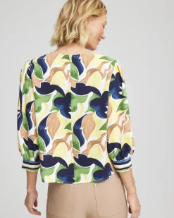 Mod Blooms Matte Satin Pullover