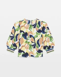 Mod Blooms Matte Satin Pullover