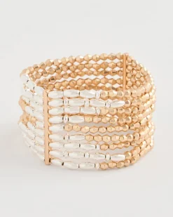 Multi-Strand Beaded Stretch Bracelet