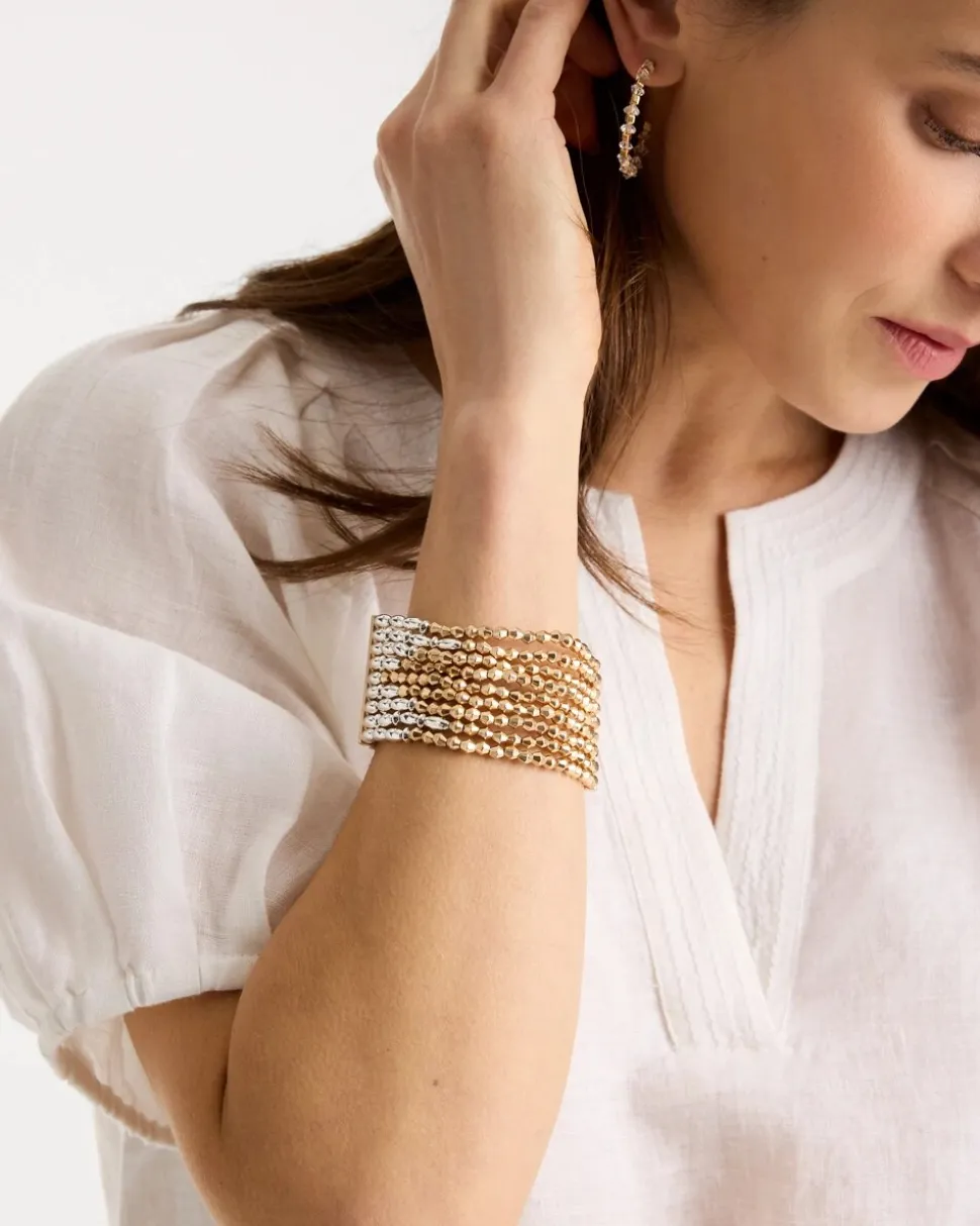 Multi-Strand Beaded Stretch Bracelet
