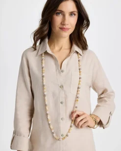 Neutral Long Layering Necklace