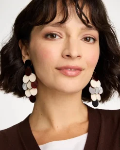 Neutral Resin Chandelier Earrings