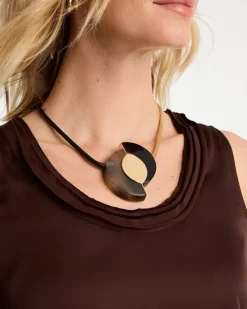 Neutral Resin Pendant Necklace