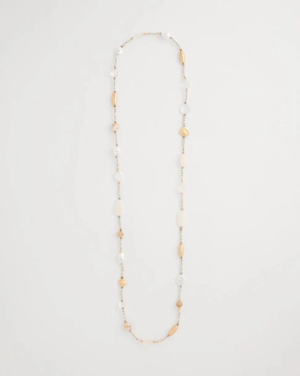 Neutral Shell Long Necklace