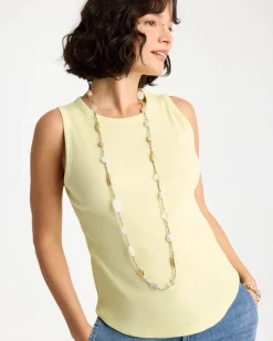 Neutral Shell Long Necklace