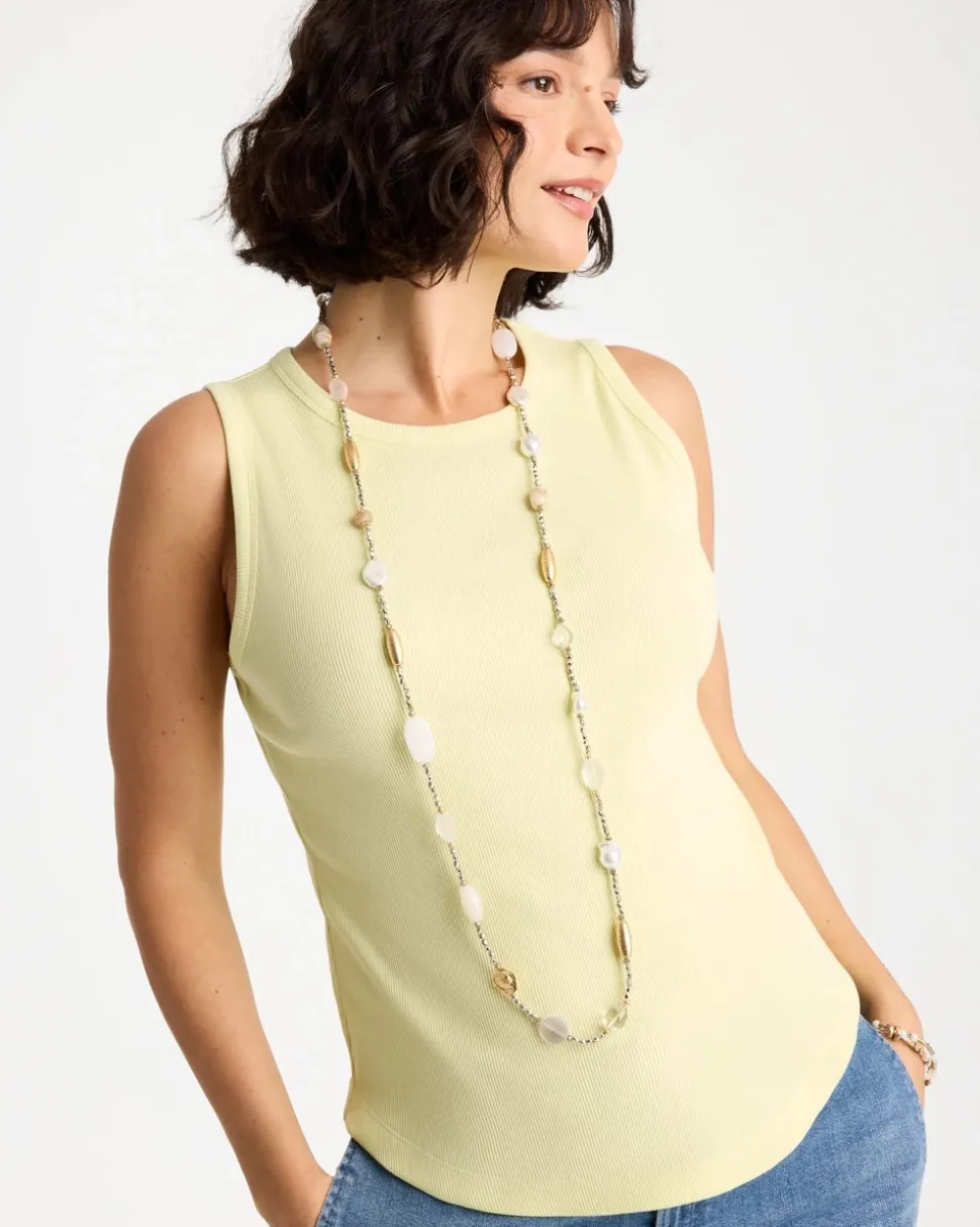 Neutral Shell Long Necklace