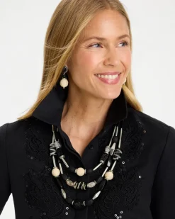Neutral Triple-Strand Necklace