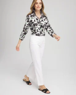 No Iron™ Abstract Floral Shirt