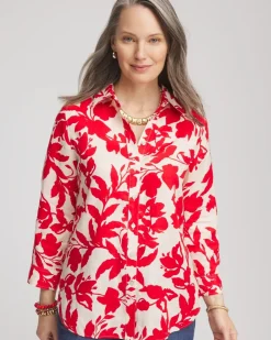 No Iron™ Floral Linen Shirt