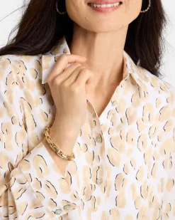 No Iron™ Linen Animal Print Shirt