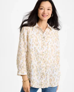 No Iron™ Linen Animal Print Shirt